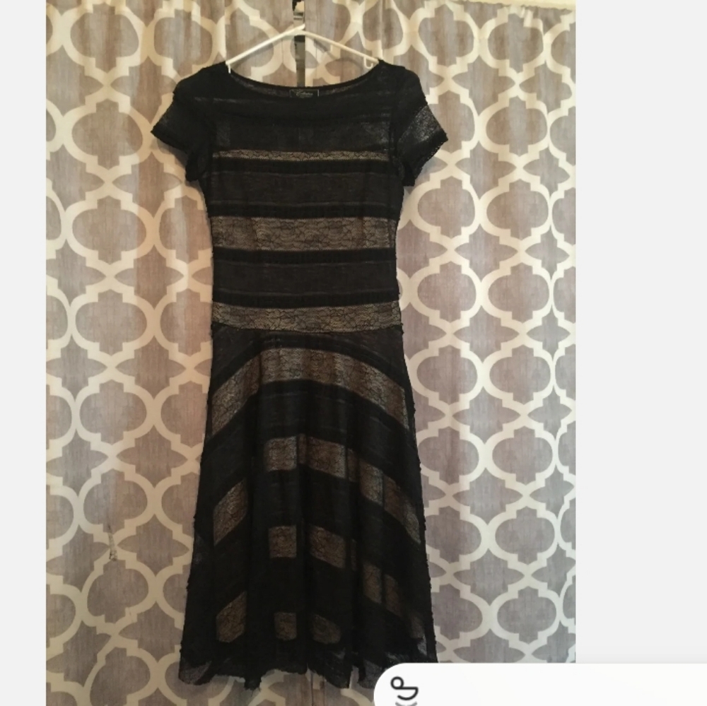 Collection Dress Barn lace, lined short sleeve dress.